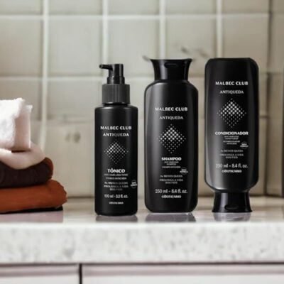 Kit Malbec Club Antiqueda Shampoo masculino + Condicionador + Tônic masculino